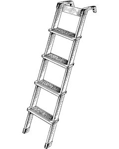 LADDER BED ALUMINUM ANODIZED, W/3 STEPS #4400/3