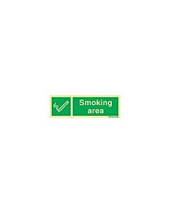 SAFETY SIGN SMOKING AREA, 100X300MM