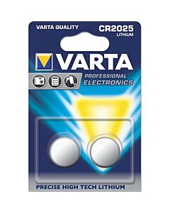 Varta Button cell Lithium CR2025 3V Ø20x2,5mm, on 2 pcs blister