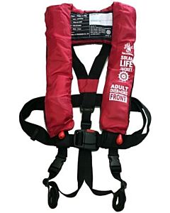 LIFE JACKET INFLATABLE F/ADULT, W/LIGHT&WHISTLE MED APPROVED