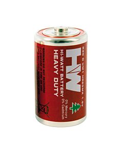 Hi-Watt Battery "flashlight-cell" R20/D Metal Jacket, 1,5V
