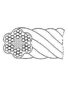 ROPE WIRE VINYL COVERED GALV, FOR ANTENNA O.D.12X14MM