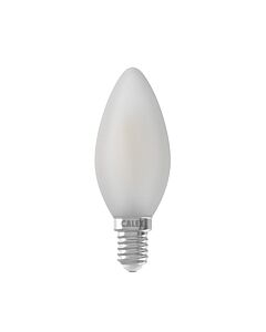 LED Full Glass Filament Candle-lamp 220-240V 3,5W 300lm E14 B35, Frosted outside 2700K CRI80 Dimmable