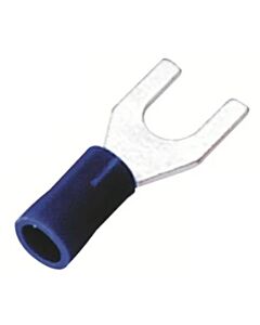 Fork terminal M5 pressing type, blue 1-2,6 mm²