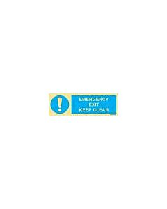 MANDATORY SIGN EMERGENCY EXIT, KEEP CLEAR 150X500MM