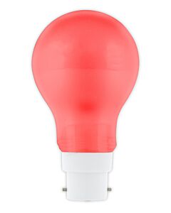 LED GLS-lamp A60 240V 1W 12lm B22 Red