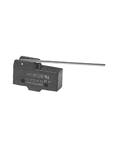 Microswitch with single pole c/o contact with intergral lever