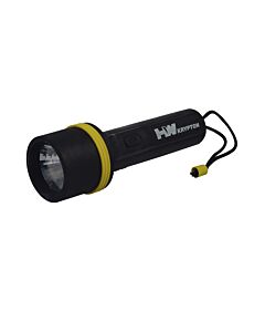 Flashlight Industrial HD, rubber grip with krypton lamp, for 2-cells D