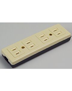 Japanese Receptacle 2x flat for 4-plugs, Wall/Table-type