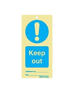 SIGN ISPS CODE KEEP OUT, #2540HF 140X75MM