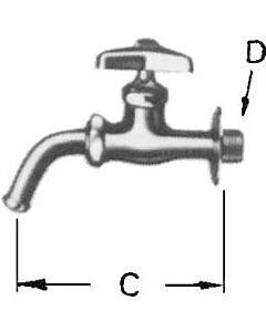 FAUCET WALL WITH ROTARY SPOUT, 13(1/2)