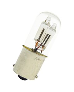 Neon Indicator lamp 220V Ba15s 16x52mm glass