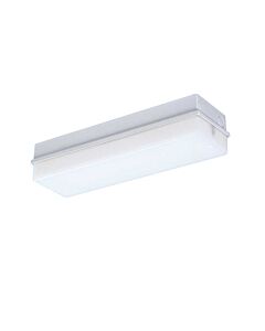 Fluo fixture 110V 60Hz 1x8W watertight IP54 with shade