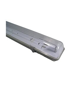 Fluo fixture 110V 60Hz 1x18W watertight IP65 with shade polycarbonate