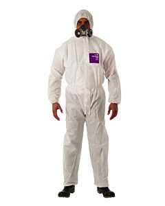 WORKWEAR PROTECTIVE SMS FABRIC, MICROGARD 1500 WHITE SIZE M