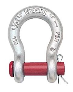 SHACKLE BOW TYPE FORGED CROSBY, ROUND PIN G-213 GALV 1/2"