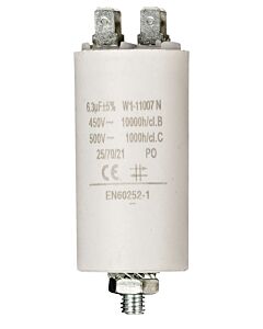 Capacitor 6,3 uF 450V with bolt/faston