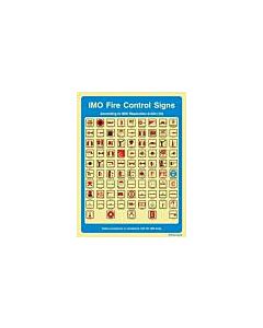 POSTER IMO FIRE CONTROL, SYMBOLS #1057X 475X330MM