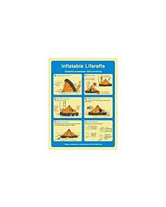 POSTER INFLATABLE LIFERAFTS, #1003W 475X330MM