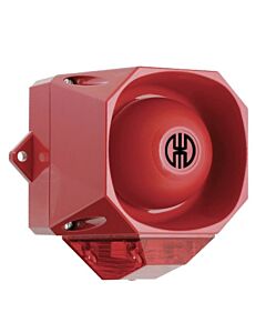 Flash / Multi-tone sounder 110/230V AC red/red, IP66