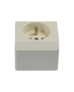 Belgian Receptacle 2-pole/Pin Earth for 1-plug, surface mntg