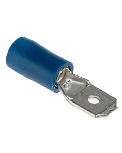 Male snap-on 6,3mm pressing type, blue 1-2,6 mm²