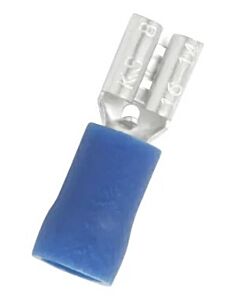 Female snap-on 4,8mm pressing type, blue 1-2,6 mm²