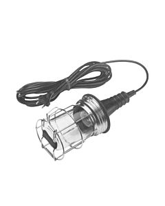 Rubber Portable handlamp E27, complete with 5 mtr cable and plug
