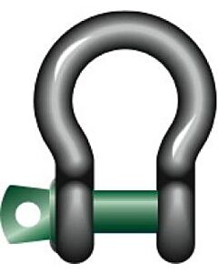 SHACKLE BOW W/SCREW PIN GALV, GREEN PIN G-4161 13MM 2TON